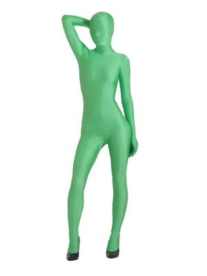 green spandex suit
